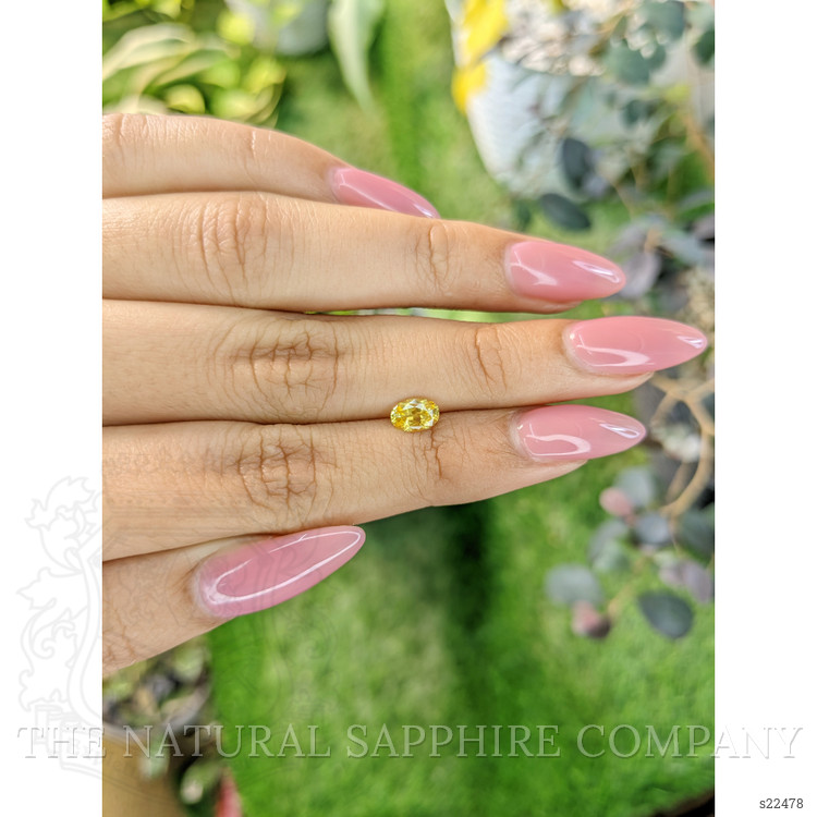 0.67 Ct. Yellow Sapphire from Ceylon (Sri Lanka)