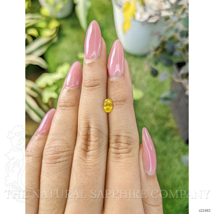 0.78 Ct. Yellow Sapphire from Ceylon (Sri Lanka)