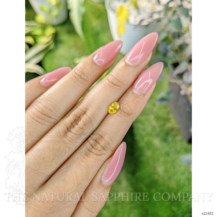 0.78 Ct. Yellow Sapphire from Ceylon (Sri Lanka)