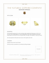0.41 Ct. Yellow Sapphire from Ceylon (Sri Lanka) Appraisal