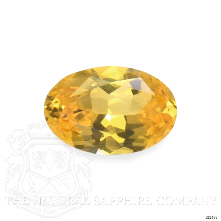 0.44 Ct. Yellowish Orange Sapphire from Ceylon (Sri Lanka)