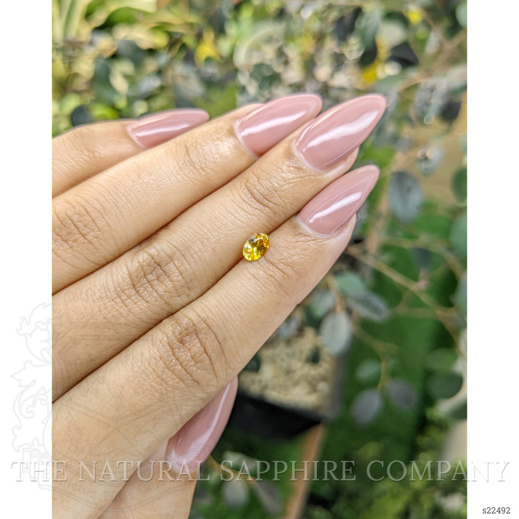 0.50 Ct. Orangish Yellow Sapphire from Ceylon (Sri Lanka)