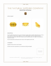 0.75 Ct. Orangish Yellow Sapphire from Ceylon (Sri Lanka) Appraisal