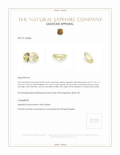 0.50 Ct. Yellow Sapphire from Ceylon (Sri Lanka) Appraisal