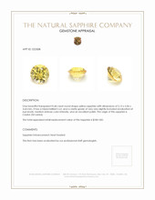 0.68 Ct. Yellow Sapphire from Ceylon (Sri Lanka) Appraisal