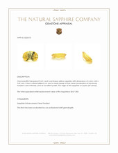 0.62 Ct. Yellow Sapphire from Ceylon (Sri Lanka) Appraisal