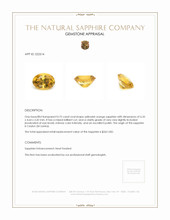 0.75 Ct. Yellowish Orange Sapphire from Ceylon (Sri Lanka) Appraisal