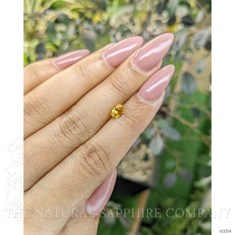 0.75 Ct. Yellowish Orange Sapphire from Ceylon (Sri Lanka)