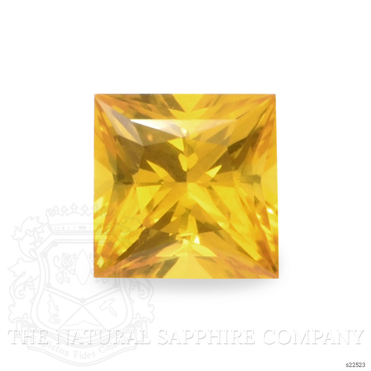 0.59 Ct. Orangish Yellow Sapphire from Ceylon (Sri Lanka)