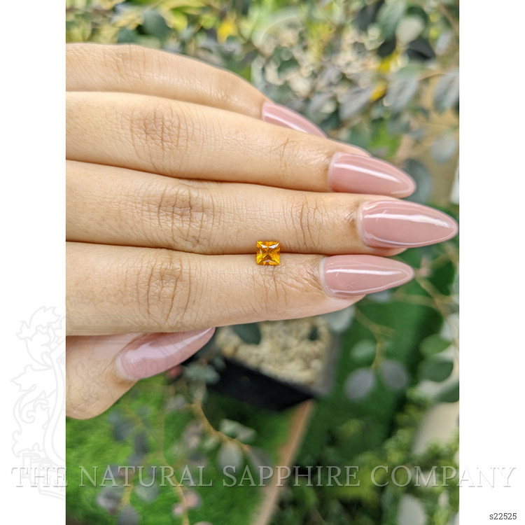 0.65 Ct. Yellowish Orange Sapphire from Ceylon (Sri Lanka)