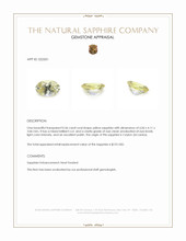 0.56 Ct. Yellow Sapphire from Ceylon (Sri Lanka) Appraisal