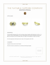 0.56 Ct. Yellow Sapphire from Ceylon (Sri Lanka) Appraisal