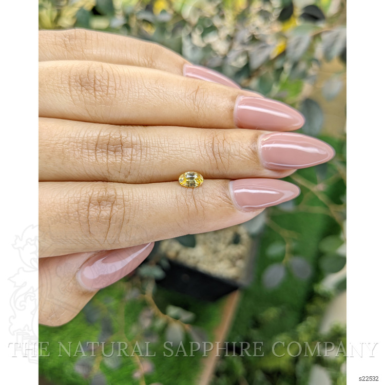 0.52 Ct. Yellow Sapphire from Ceylon (Sri Lanka)