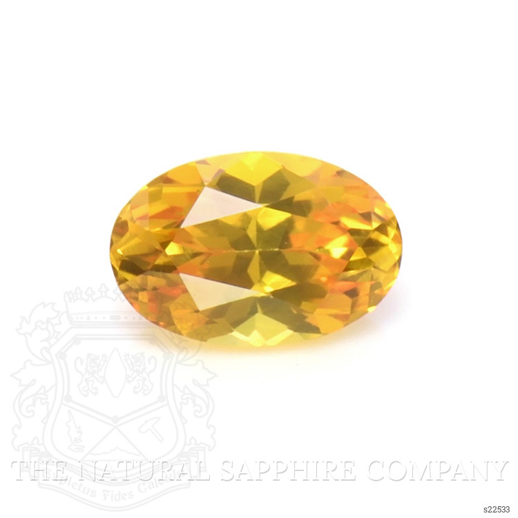 0.60 Ct. Yellowish Orange Sapphire from Ceylon (Sri Lanka)