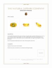 0.58 Ct. Orangish Yellow Sapphire from Ceylon (Sri Lanka) Appraisal