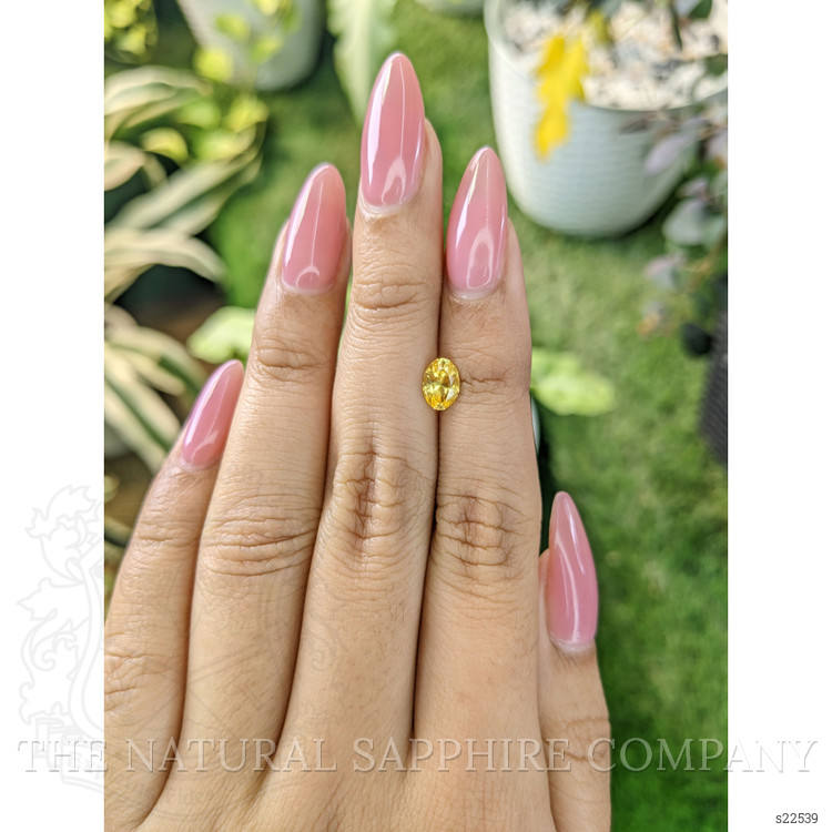 0.88 Ct. Yellow Sapphire from Ceylon (Sri Lanka)