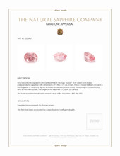 4.09 Ct. Padparadscha Sapphire from Ceylon (Sri Lanka) Appraisal