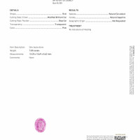 7.05 Ct. Pink Sapphire from Ceylon (Sri Lanka) Scan Report