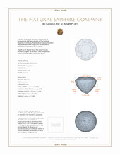 4.04 Ct. Blue Sapphire from Ceylon (Sri Lanka) 3 D Scan Report