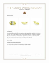 0.47 Ct. Yellow Sapphire from Ceylon (Sri Lanka) Appraisal