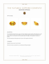 0.55 Ct. Yellowish Orange Sapphire from Ceylon (Sri Lanka) Appraisal
