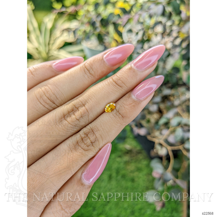 0.50 Ct. Yellowish Orange Sapphire from Ceylon (Sri Lanka)