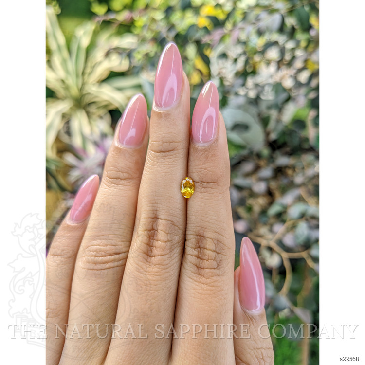 0.50 Ct. Yellowish Orange Sapphire from Ceylon (Sri Lanka)