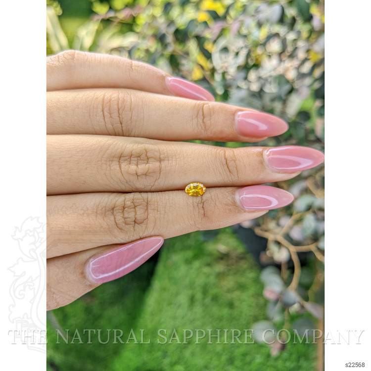 0.50 Ct. Yellowish Orange Sapphire from Ceylon (Sri Lanka)