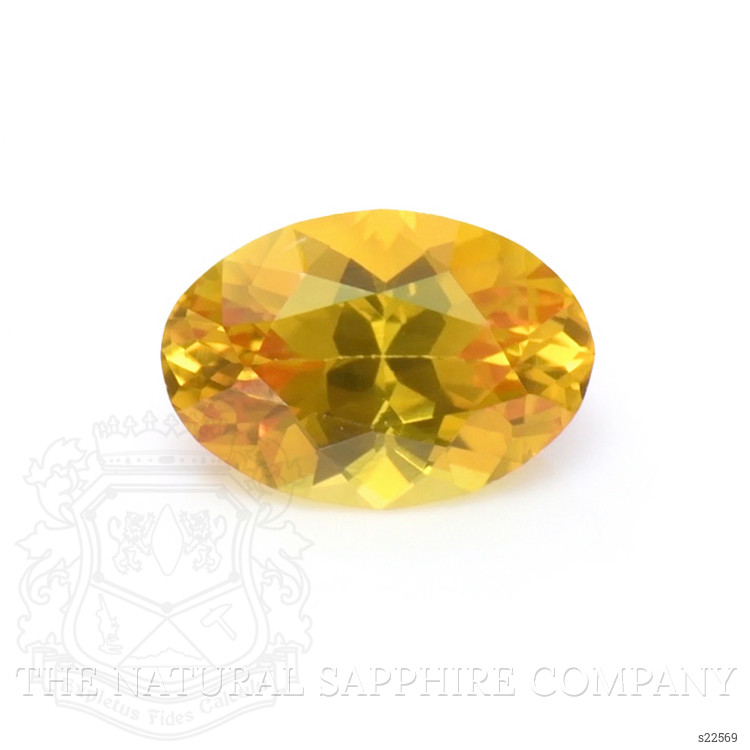 0.53 Ct. Yellowish Orange Sapphire from Ceylon (Sri Lanka)