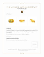 0.51 Ct. Orangish Yellow Sapphire from Ceylon (Sri Lanka) Appraisal