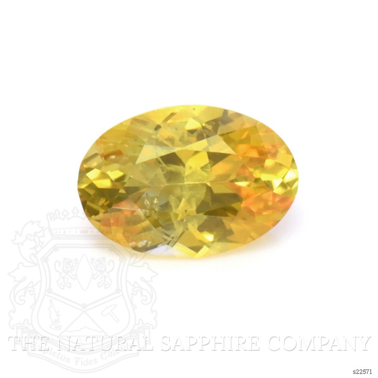 0.51 Ct. Orangish Yellow Sapphire from Ceylon (Sri Lanka)