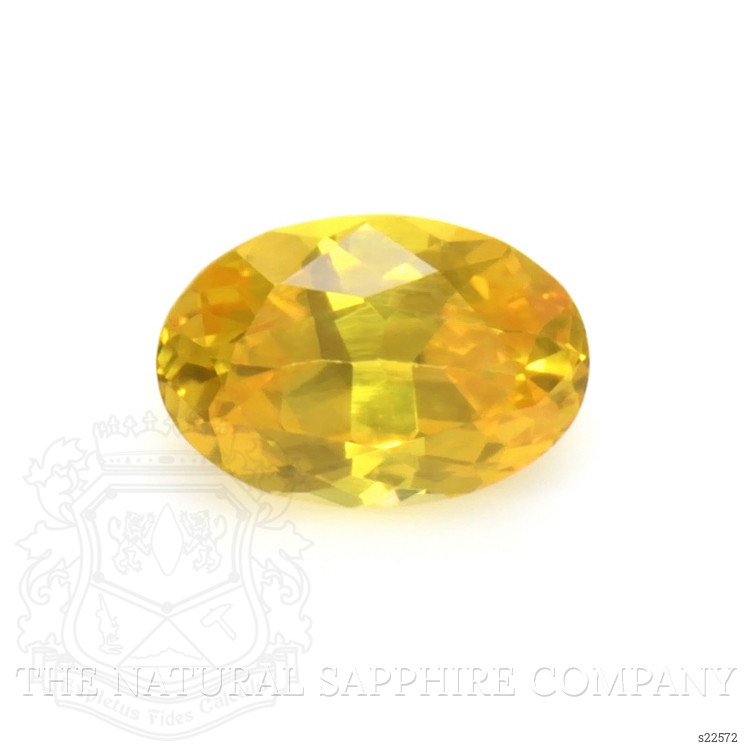 0.54 Ct. Orangish Yellow Sapphire from Ceylon (Sri Lanka)