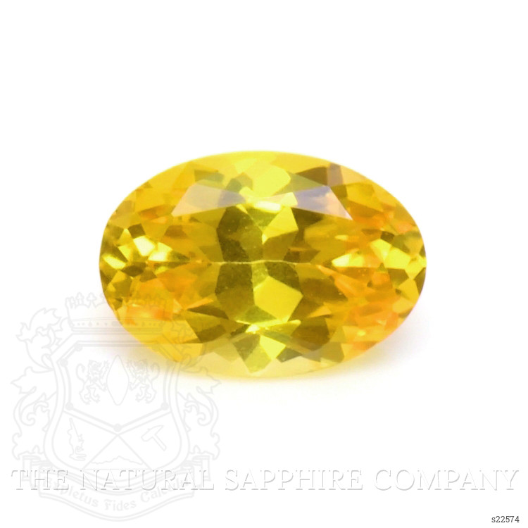 0.51 Ct. Orangish Yellow Sapphire from Ceylon (Sri Lanka)