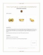 0.55 Ct. Yellow Sapphire from Ceylon (Sri Lanka) Appraisal