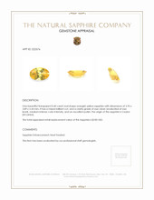 0.40 Ct. Orangish Yellow Sapphire from Ceylon (Sri Lanka) Appraisal