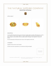 0.60 Ct. Orangish Yellow Sapphire from Ceylon (Sri Lanka) Appraisal
