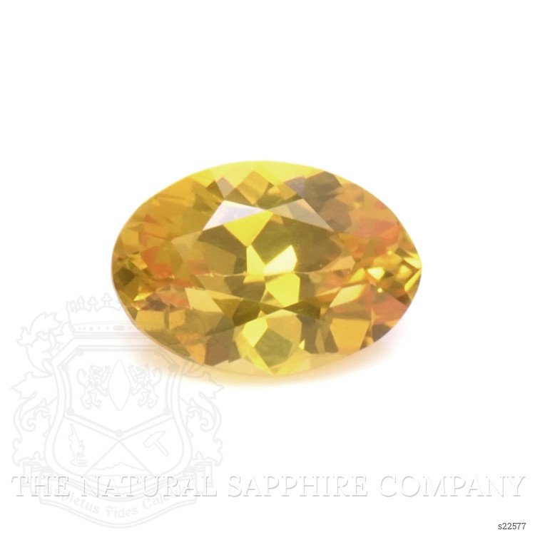 0.60 Ct. Orangish Yellow Sapphire from Ceylon (Sri Lanka)