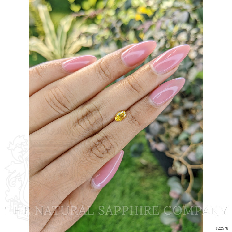 0.54 Ct. Yellow Sapphire from Ceylon (Sri Lanka)
