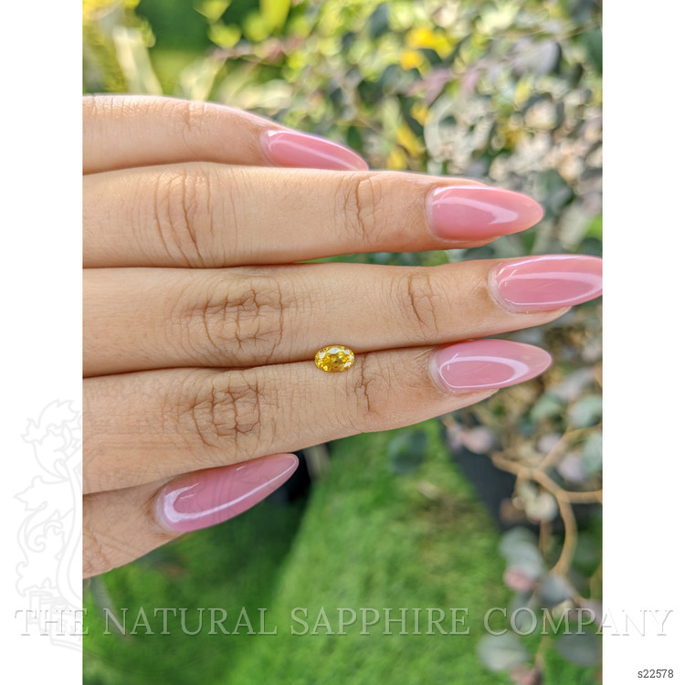 0.54 Ct. Yellow Sapphire from Ceylon (Sri Lanka)