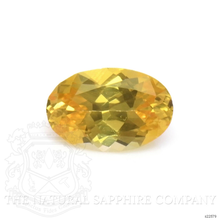 0.43 Ct. Orangish Yellow Sapphire from Ceylon (Sri Lanka)