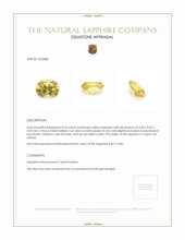 0.45 Ct. Yellow Sapphire from Ceylon (Sri Lanka) Appraisal