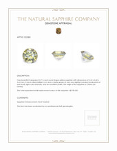 0.71 Ct. Yellow Sapphire from Ceylon (Sri Lanka) Appraisal