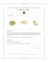 0.62 Ct. Yellow Sapphire from Ceylon (Sri Lanka) Appraisal