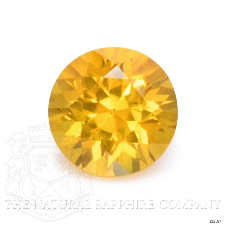 0.56 Ct. Yellowish Orange Sapphire from Ceylon (Sri Lanka)