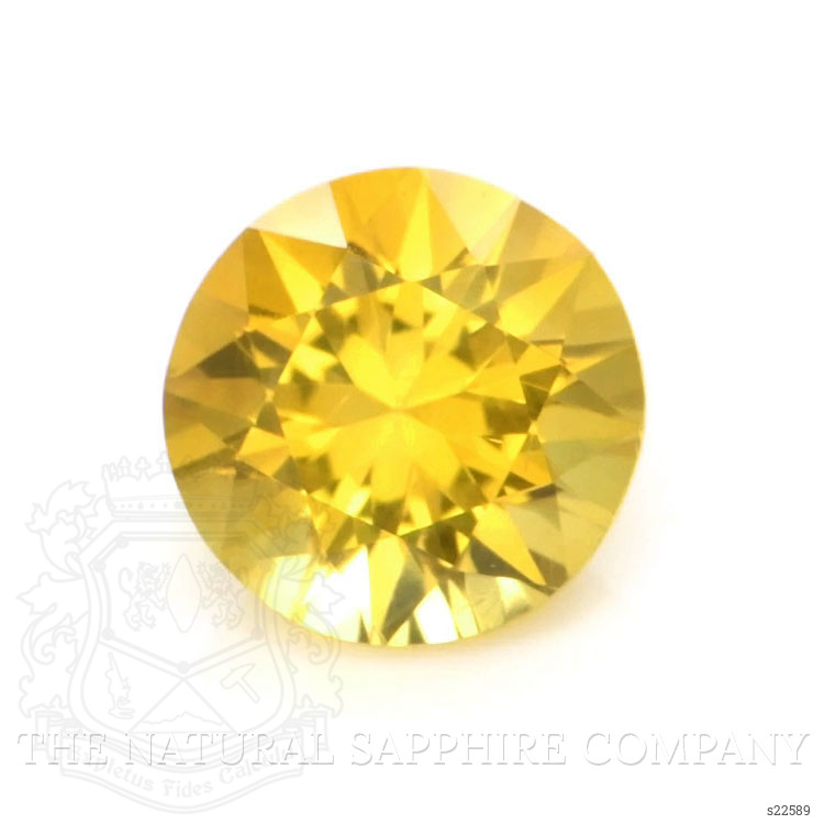 0.56 Ct. Orangish Yellow Sapphire from Ceylon (Sri Lanka)