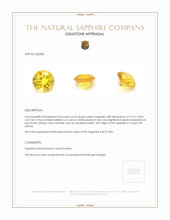 0.64 Ct. Yellow Sapphire from Ceylon (Sri Lanka) Appraisal