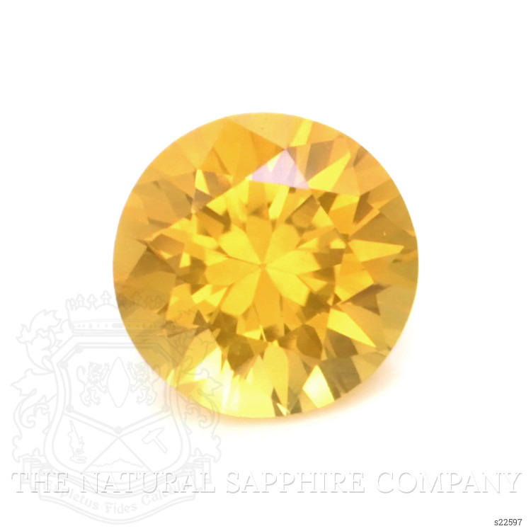 0.65 Ct. Yellowish Orange Sapphire from Ceylon (Sri Lanka)