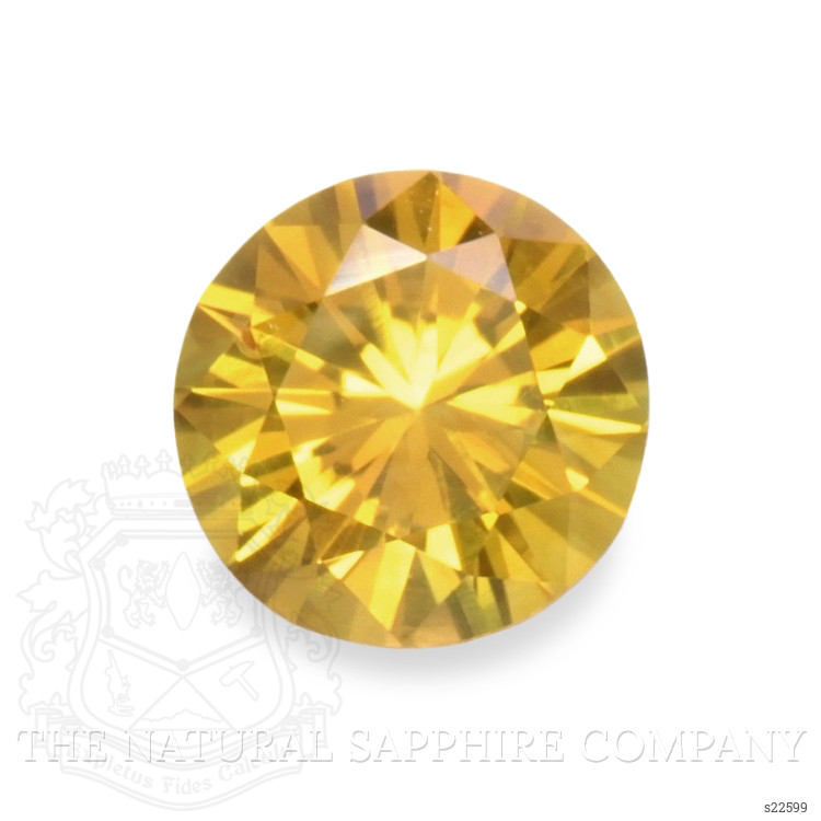 0.54 Ct. Orangish Yellow Sapphire from Ceylon (Sri Lanka)