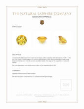 0.57 Ct. Yellow Sapphire from Ceylon (Sri Lanka) Appraisal