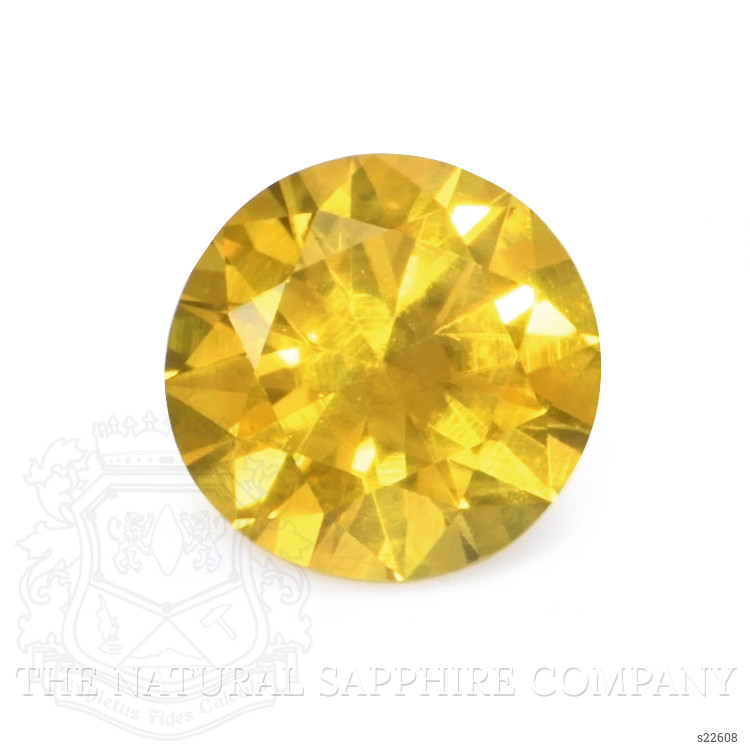0.55 Ct. Orangish Yellow Sapphire from Ceylon (Sri Lanka)
